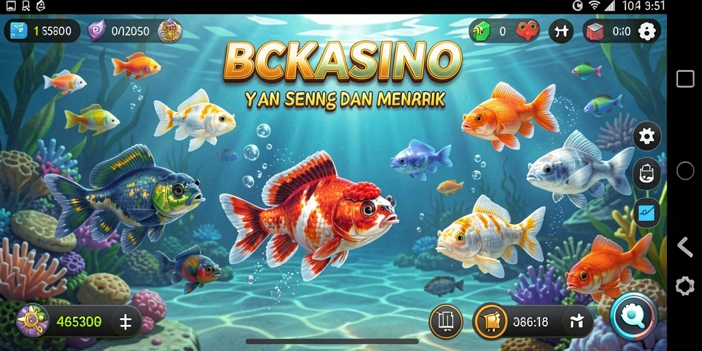 Tampilan gameplay BCKASINO dengan berbagai aksi memancing yang menarik.