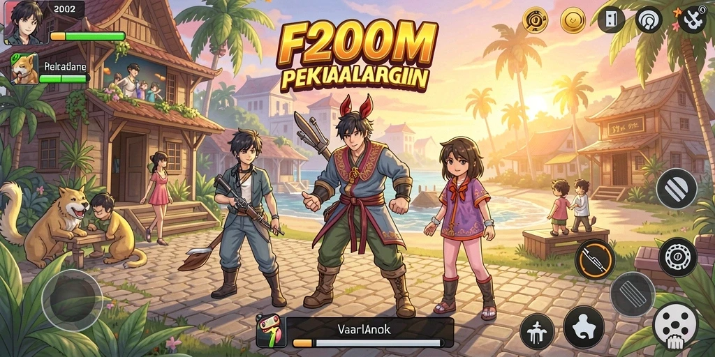 Tampilan gameplay F200M yang menarik dan penuh aksi.