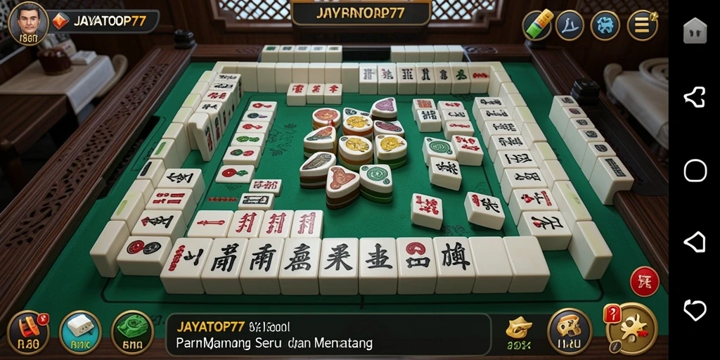 Screenshot utama menunjukkan gameplay Mahjong yang seru dan menantang.