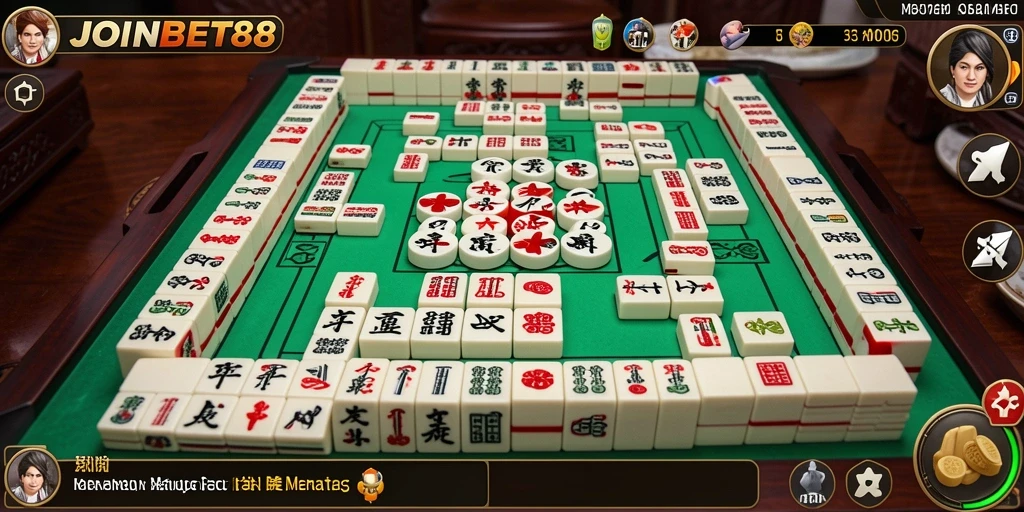 Tampilan gameplay menarik dari JOINBET88 dengan desain Mahjong yang memukau.