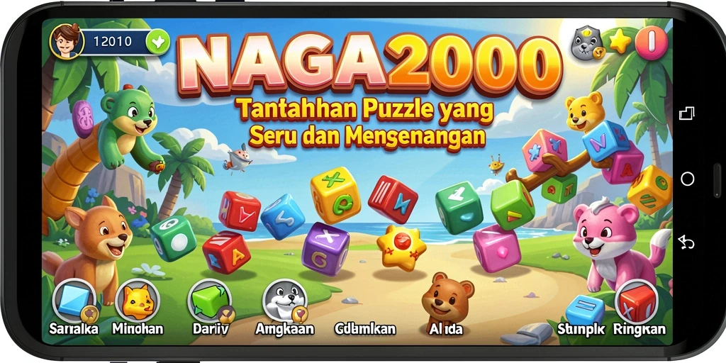 Tampilan gameplay NAGA2000 dengan teka-teki menantang yang menarik.
