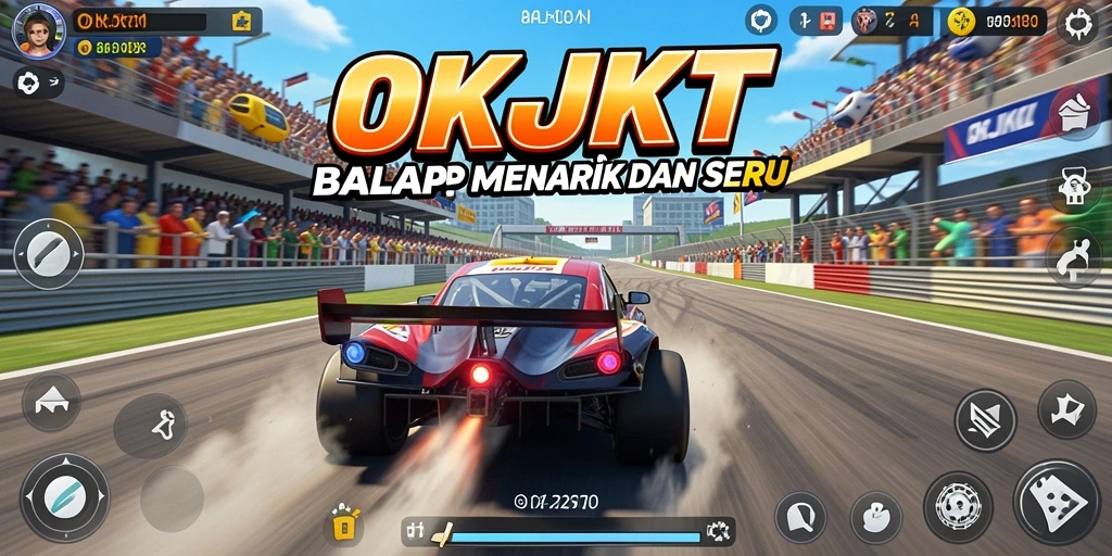 Tangkapan layar menunjukkan aksi mendebarkan di balapan OKJKT.