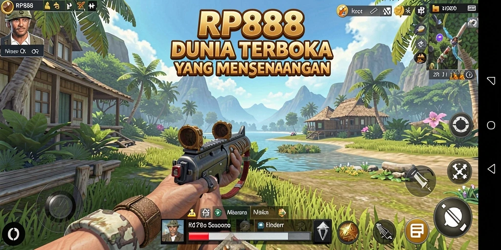 Tampilan gameplay RP888 yang luas dan dinamis di dunia terbuka.