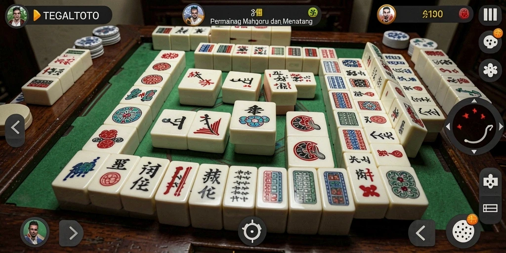 Screenshot TEGALTOTO menampilkan gameplay Mahjong yang menarik dan penuh strategi.